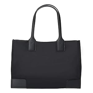ふう　極美品　トリーバーチ　トートバッグ　エラ　デカロゴ　ナイロン　ブラッ A4可 美品 トリーバーチ ナイロン トートバッグ エラ デカロゴ